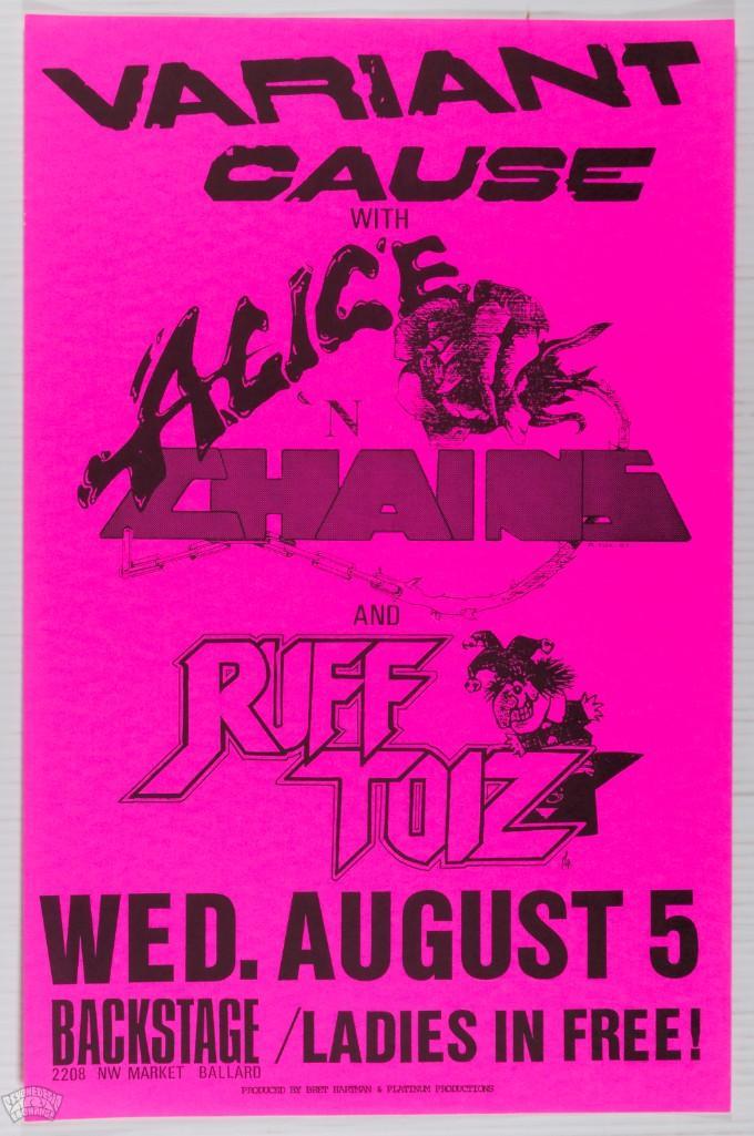 1987 Alice 'N Chains Backstage Club Poster (1 of 2)