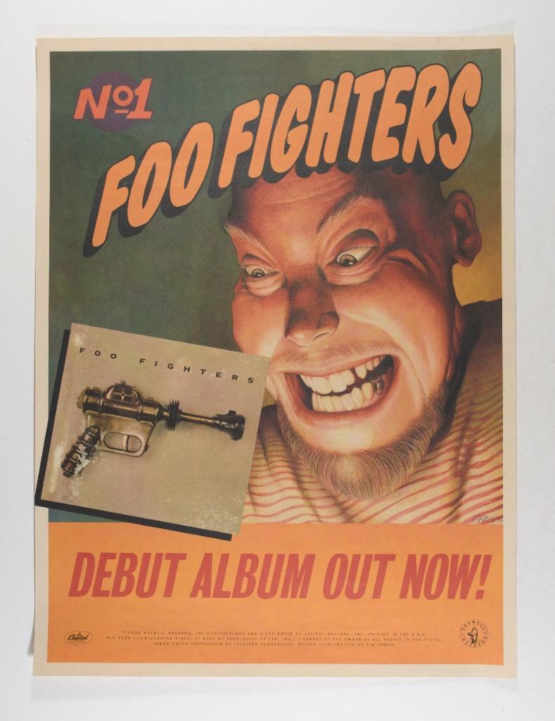 1995 Foo Fighters Debut Capitol Records Promo Poster (1 of 2)