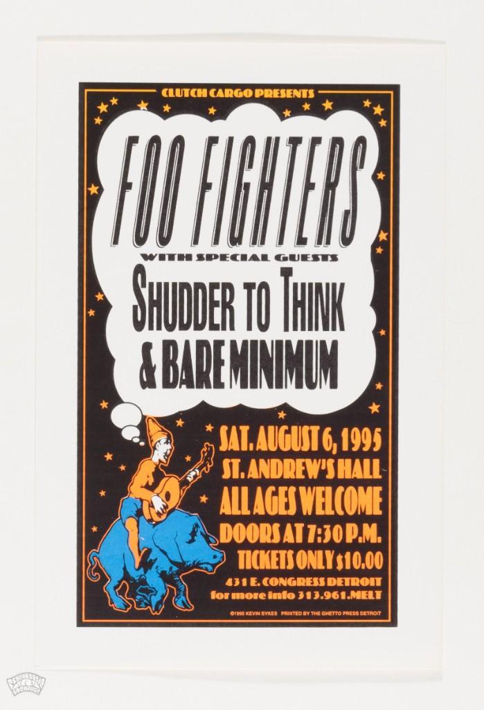 1995 Kevin Sykes Foo Fighters St Andrew's Hall Handbill (1 of 1)