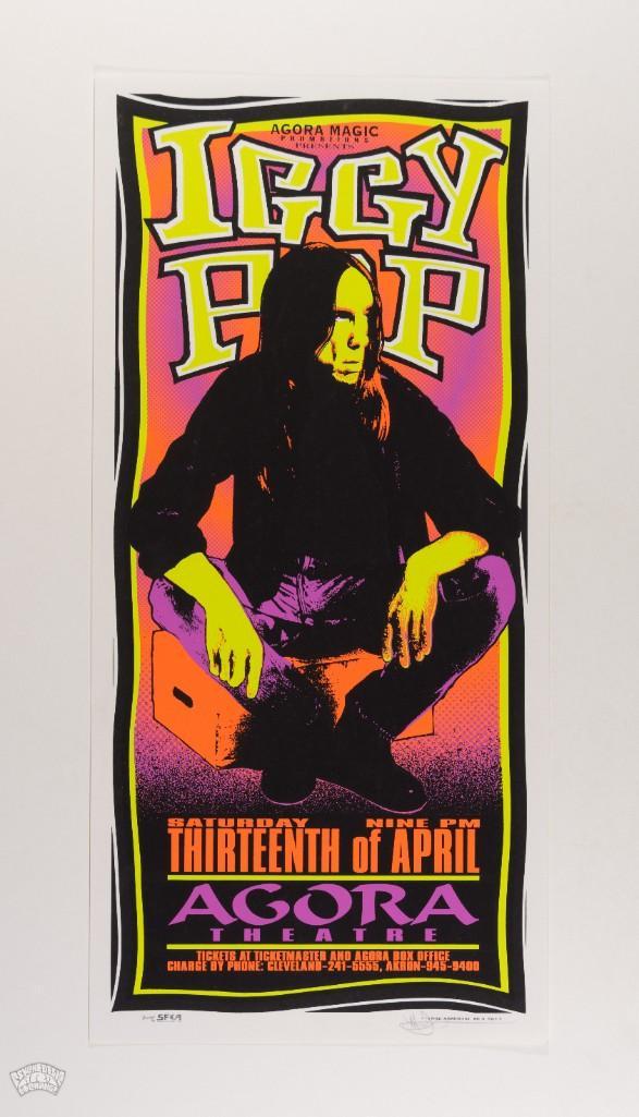 1996 Arminski Iggy Pop Agora Theatre Signed Poster (1 of 2)