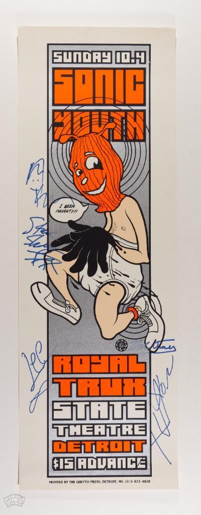 2002 Sonic Youth State Theatre Band Signed Poster (1 of 2)