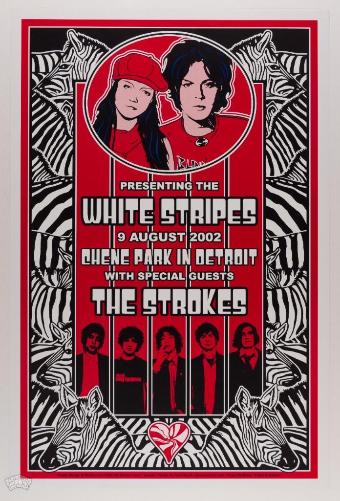 2002 The White Stripes The Strokes Detroit Poster (1 of 1)