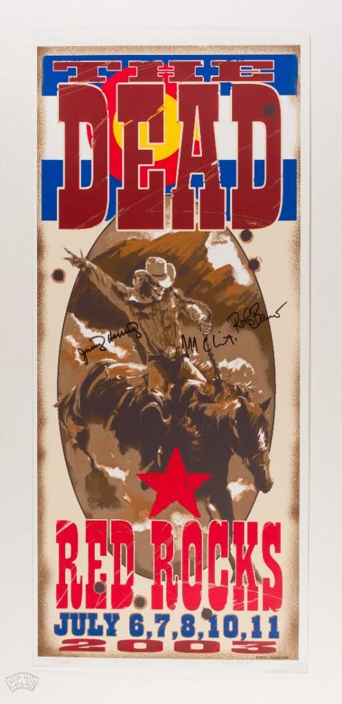 2003 The Dead Red Rocks Band Signed LE Poster (1 of 2)