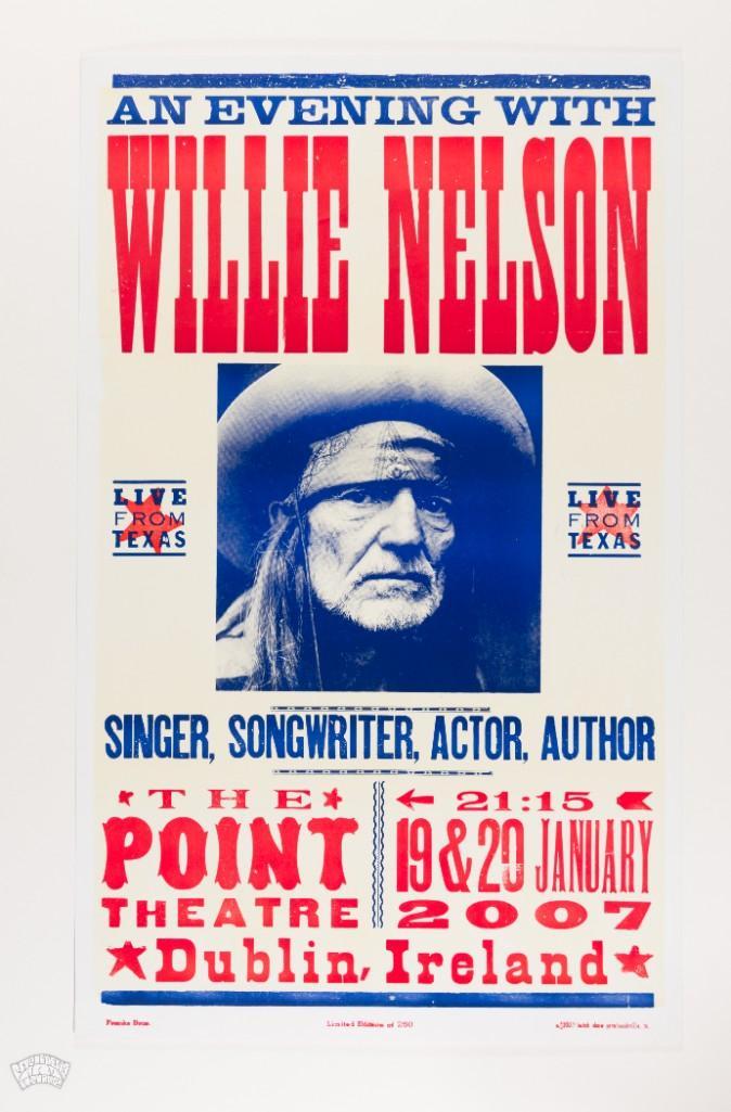 2007 Willie Nelson The Point Theatre Hatch Print Poster (1 of 2)
