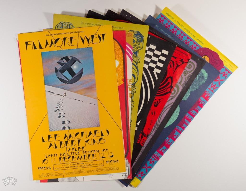 Lot of 9 Bill Graham OP-1 Fillmore Posters (1 of 10)