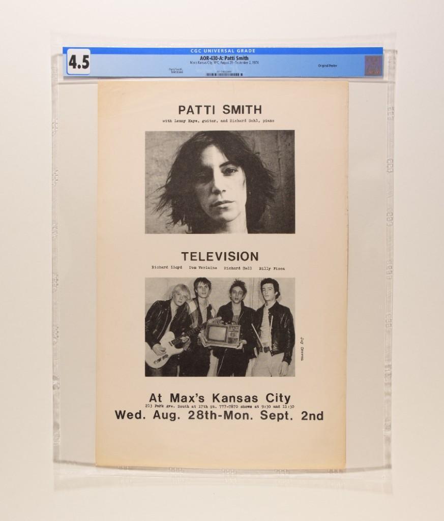 1974 AOR-430A Patti Smith Max's Kansas City Poster 4.5 (1 of 2)