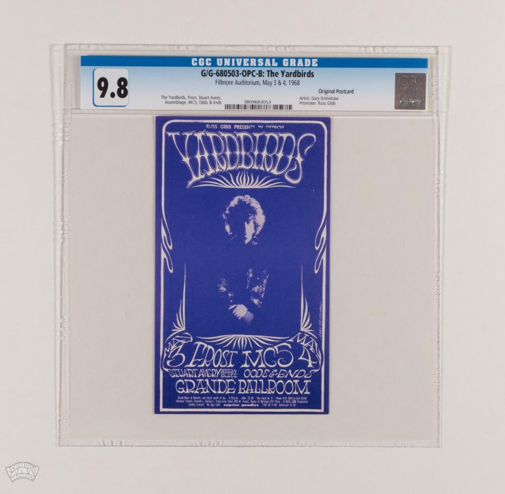 1968 G/G-680503 Yardbirds Grande Ballroom Postcard 9.8 (1 of 2)