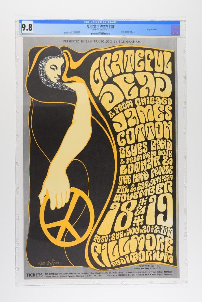 1966 BG-38 Grateful Dead Fillmore Signed OP1 Poster 9.8 (1 of 2)