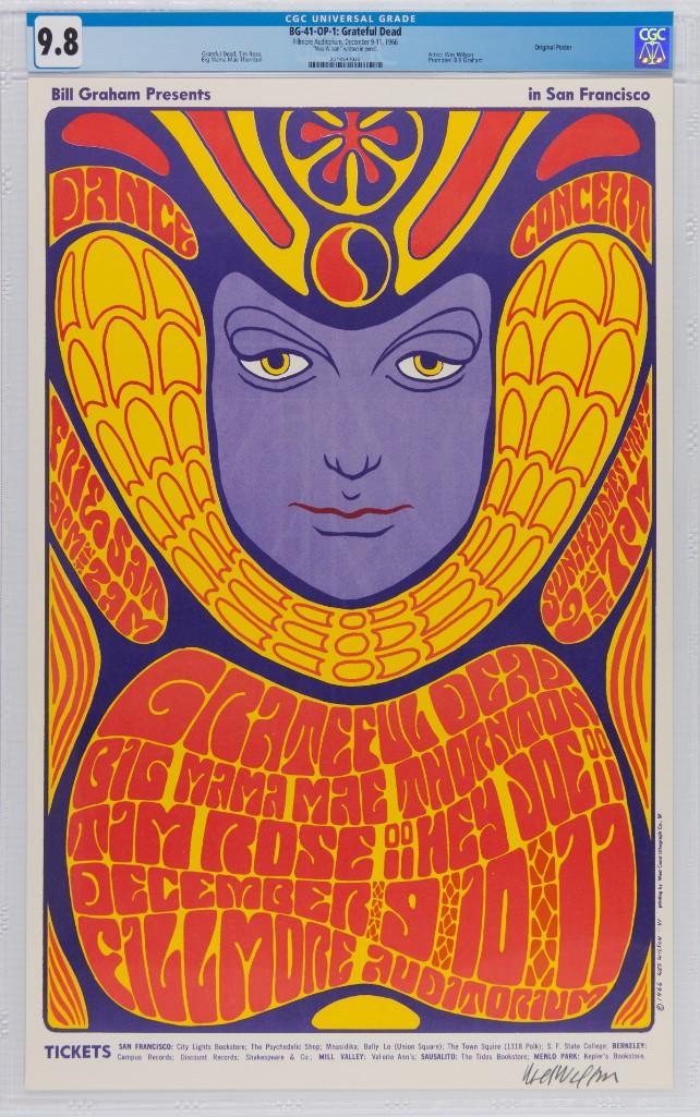 1966 BG-41 Grateful Dead Fillmore Signed Poster 9.8 (1 of 2)