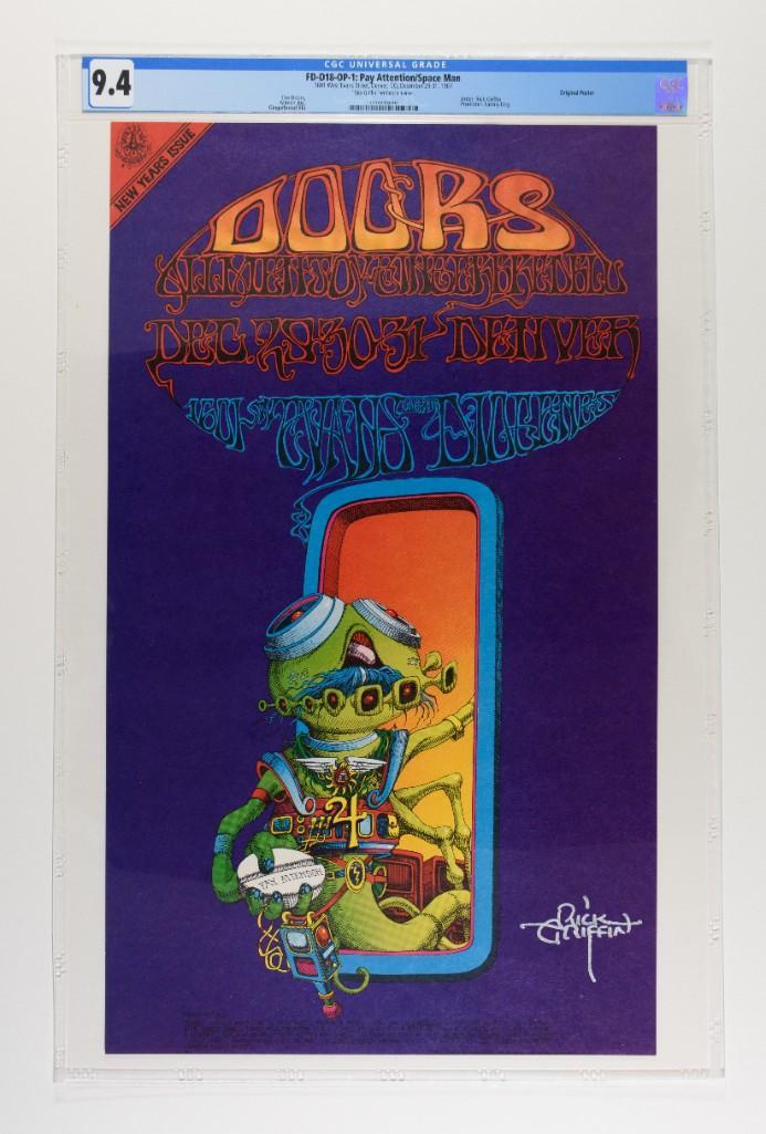 1967 FD-D18 The Doors Denver Griffin Signed Poster 9.4 (1 of 2)