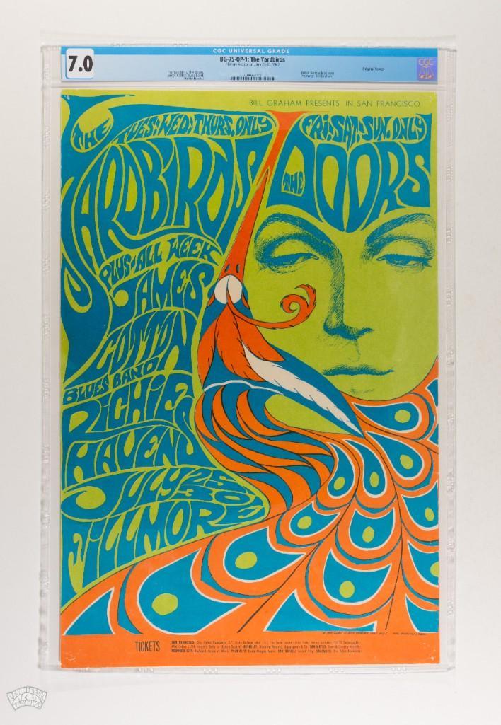 1967 BG-75 The Doors The Yardbirds Fillmore Poster 7 (1 of 2)