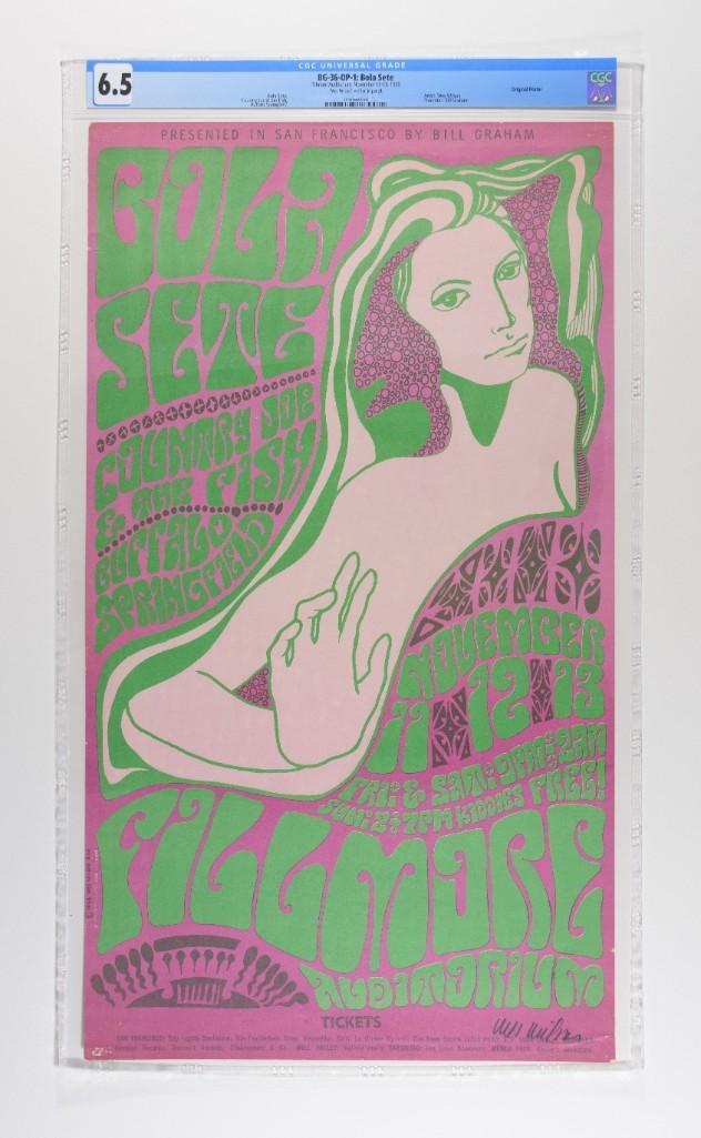 1966 BG-36 Bola Sete Fillmore Wilson Signed Poster 6.5 (1 of 2)