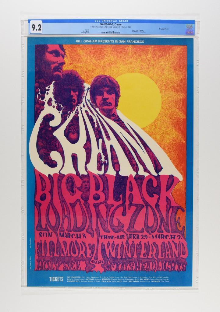 1968 BG-109 Cream Winterland Rare OP-1 Poster 9.2 (1 of 2)