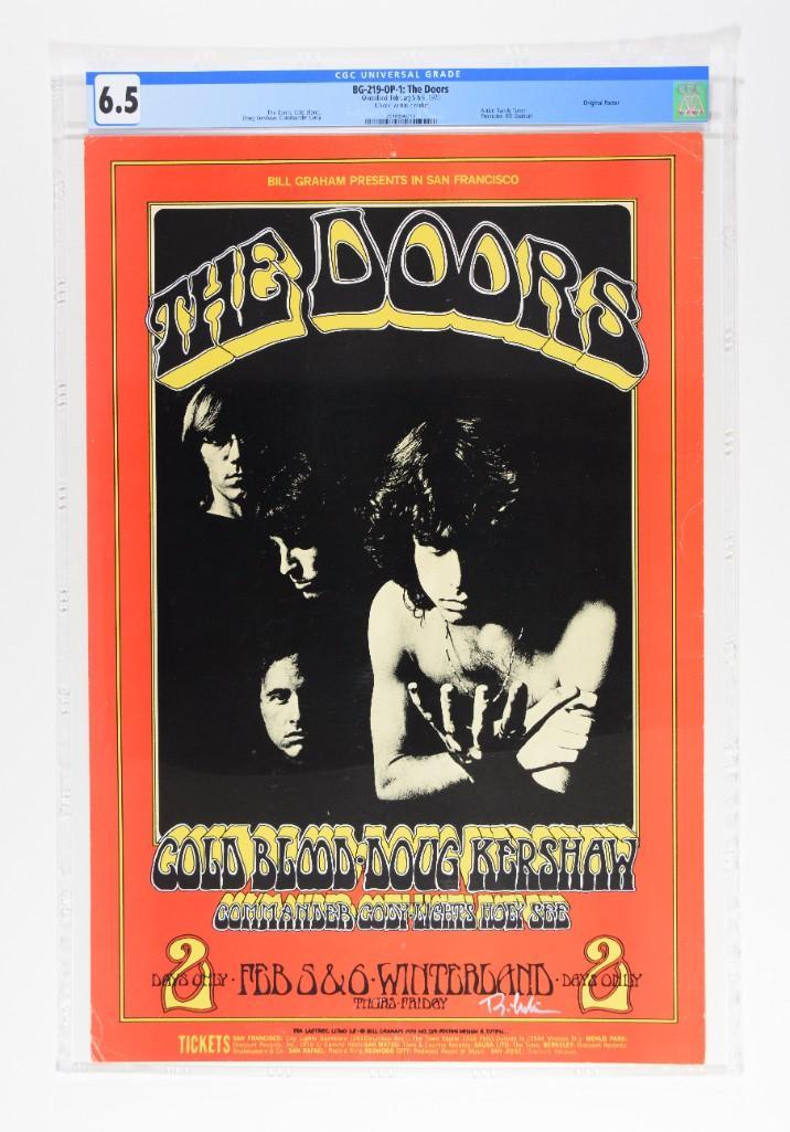 1970 BG-219 The Doors Winterland OP-1 Signed Poster 6.5 (1 of 2)