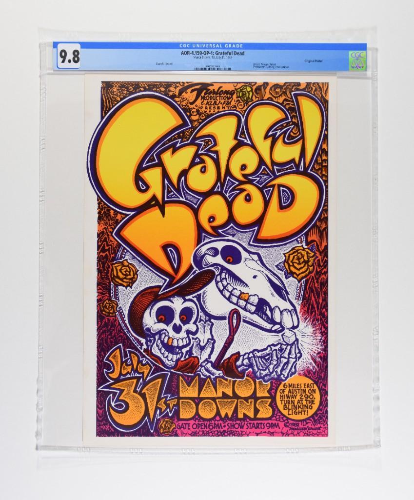 1982 AOR-4.159 Grateful Dead Manor Downs Poster 9.8 (1 of 2)