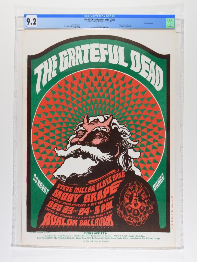 1966 FD-40 Grateful Dead Avalon Poster 9.2 (1 of 2)