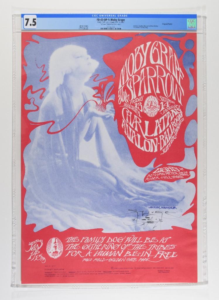 1967 FD-43 Moby Grape Avalon Signed Poster 7.5 (1 of 2)