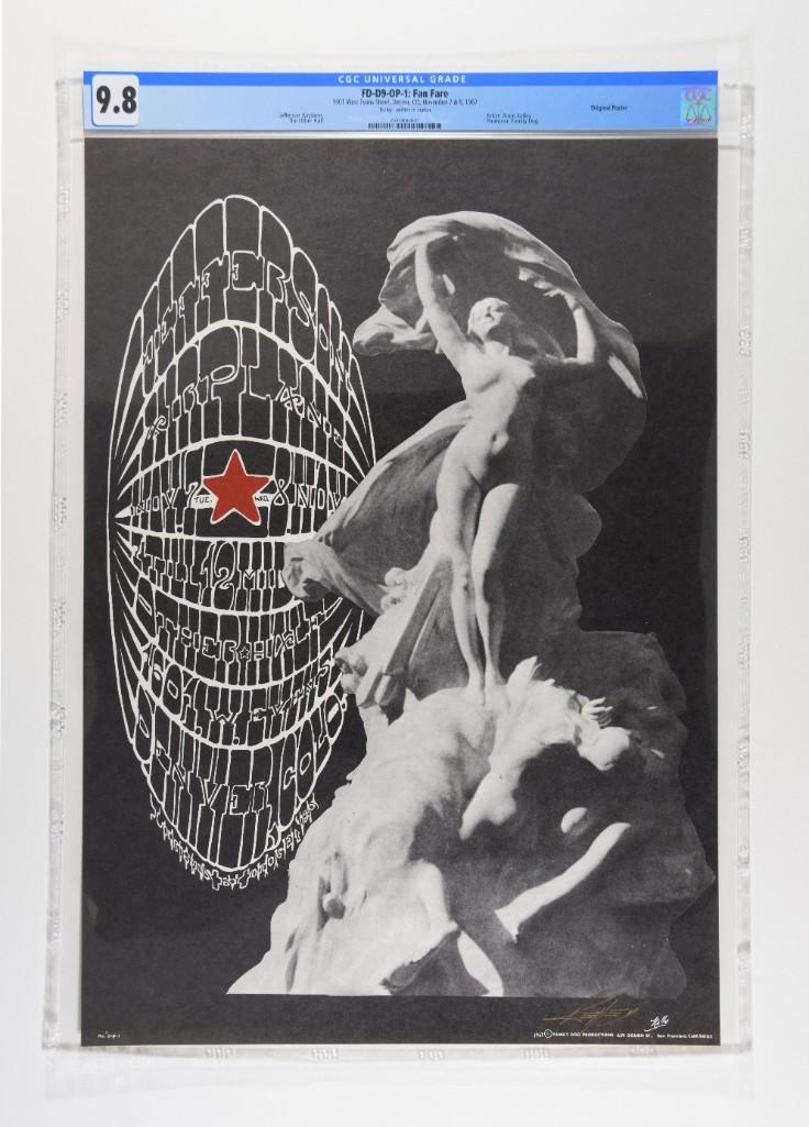 1967 FD-D9 Jefferson Airplane Denver Signed Poster 9.8 (1 of 2)