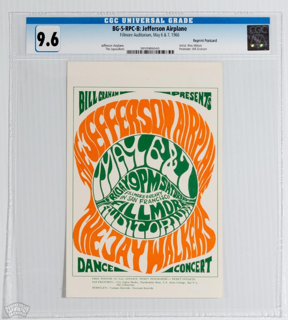 1966 BG-5 Jefferson Airplane Fillmore RP Postcard 9.6 (1 of 2)