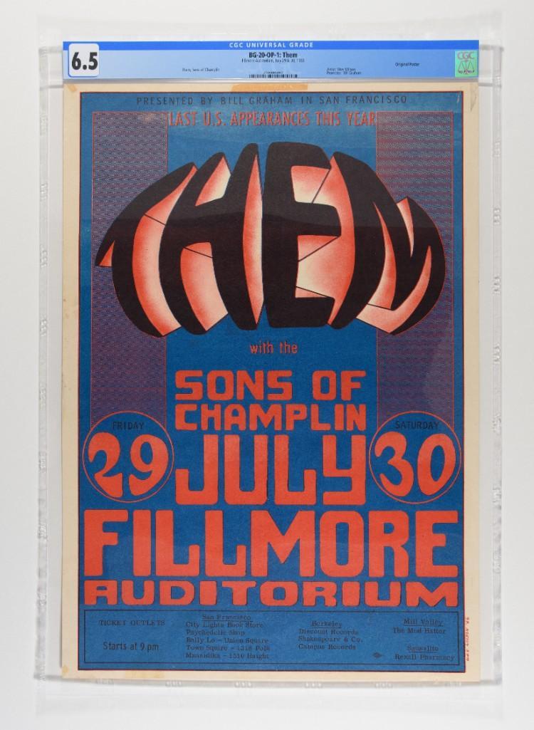 1966 BG-20 Them Van Morrison Fillmore Poster 6.5 (1 of 2)