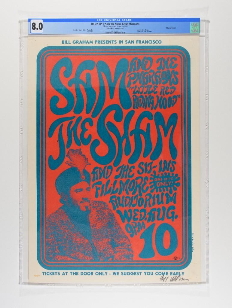 1966 BG-22 Sam The Sham Fillmore Signed Poster 8 (1 of 2)