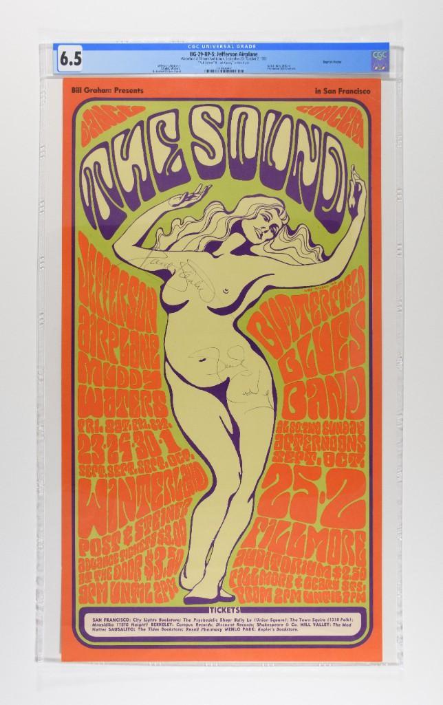 1966 BG-29 Jefferson Airplane 2x Signed RP5 Poster 6.5 (1 of 2)