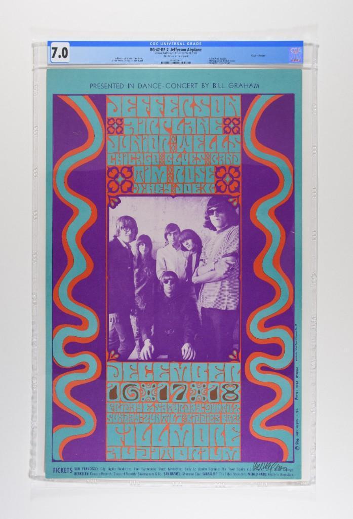 1966 BG-42 Jeff Airplane Fillmore Signed RP2 Poster 7 (1 of 2)