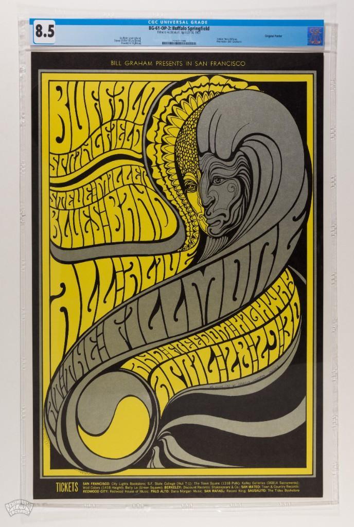 1967 BG-61 Buffalo Springfield Fillmore Poster 8.5 (1 of 2)