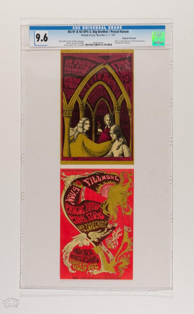 1967 BG-91 & 92 Pink Floyd Big Bro Double Postcard 9.6 (1 of 2)