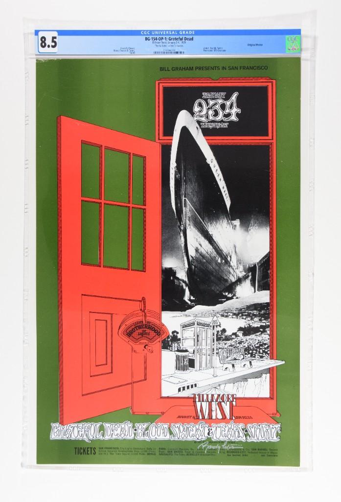 1969 BG-154 Grateful Dead Fillmore Signed Poster 8.5 (1 of 2)