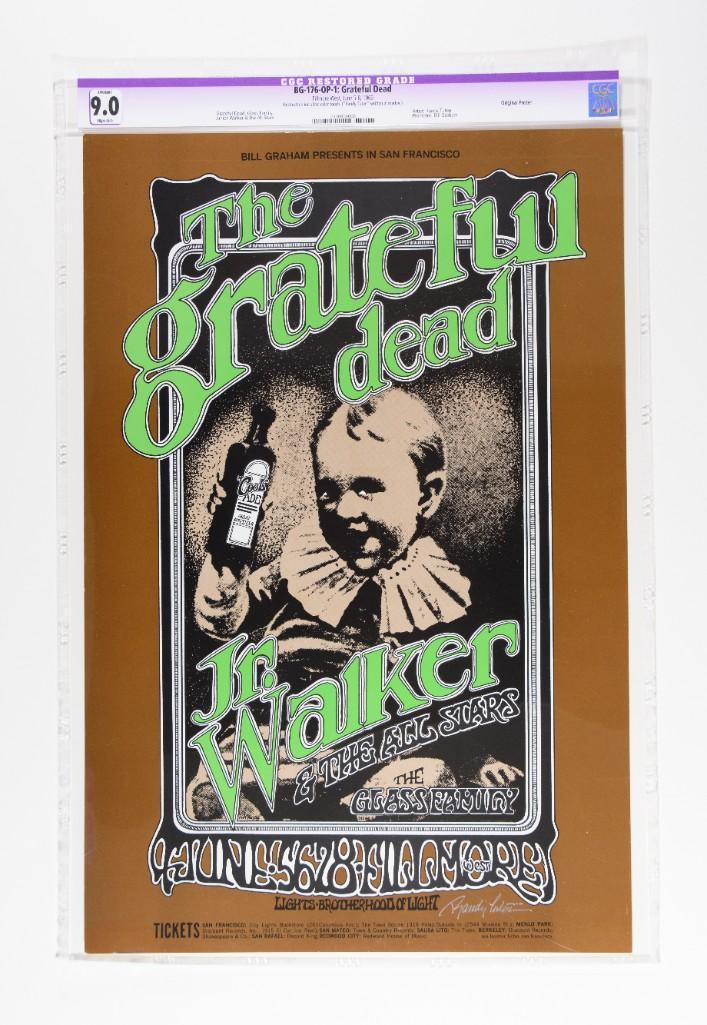 1969 BG-176 Grateful Dead Poster Signed 9 RESTORED (1 of 2)