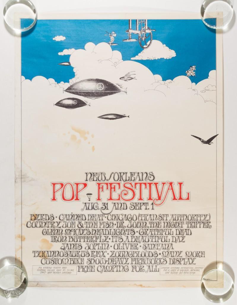 1969 Grateful Dead Joplin New Orleans Pop Fest Poster (1 of 2)