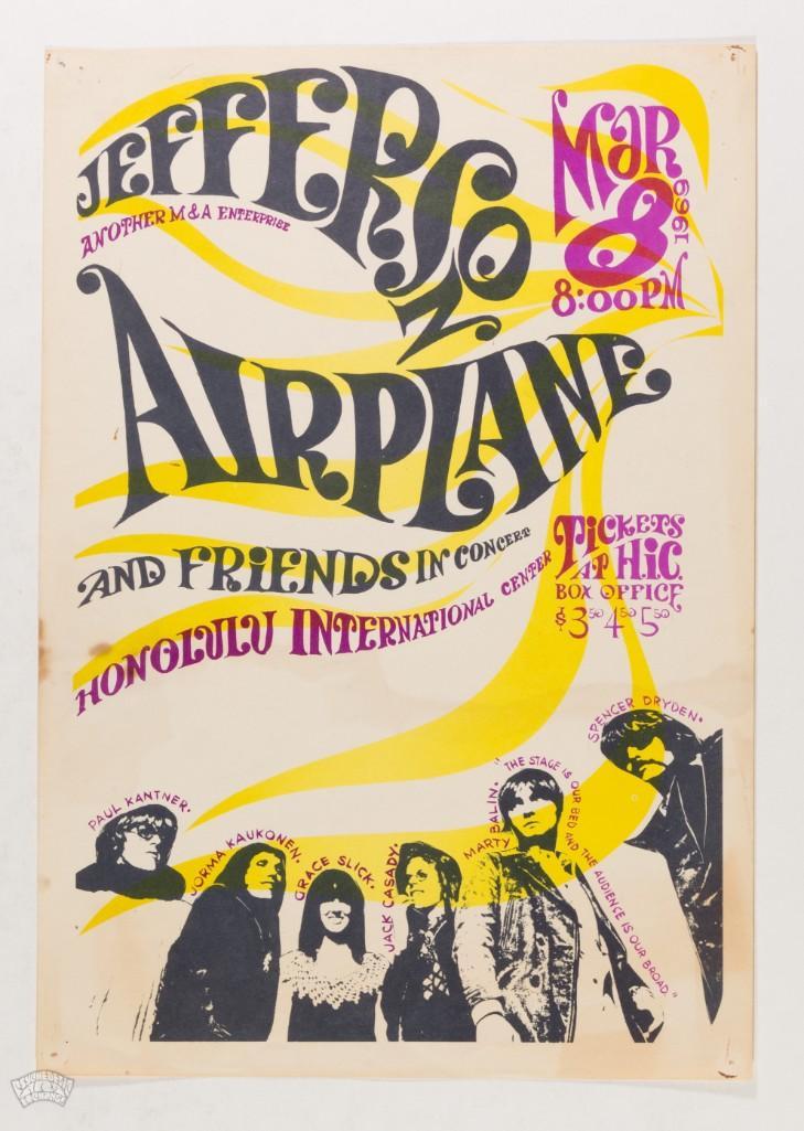 1969 Jefferson Airplane Honolulu Hawaii Poster (1 of 2)