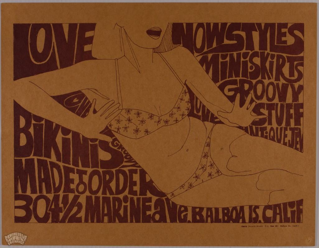 1966 Love Bikinis Advert Balboa Island Poster (1 of 1)