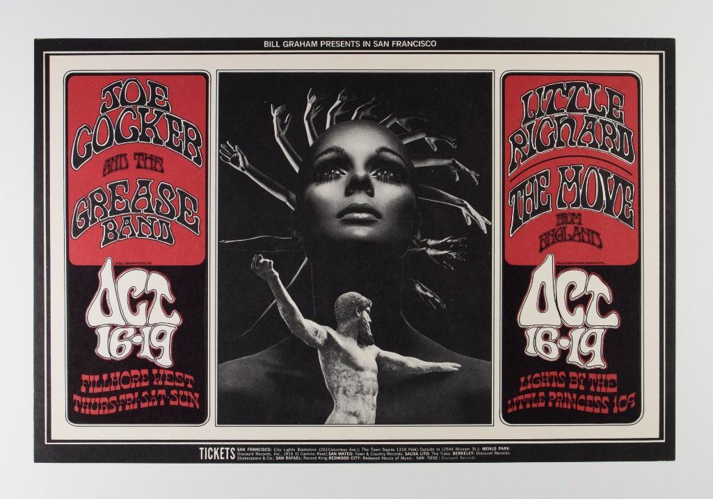 1969 BG-196 Little Richard Fillmore West Poster (1 of 2)