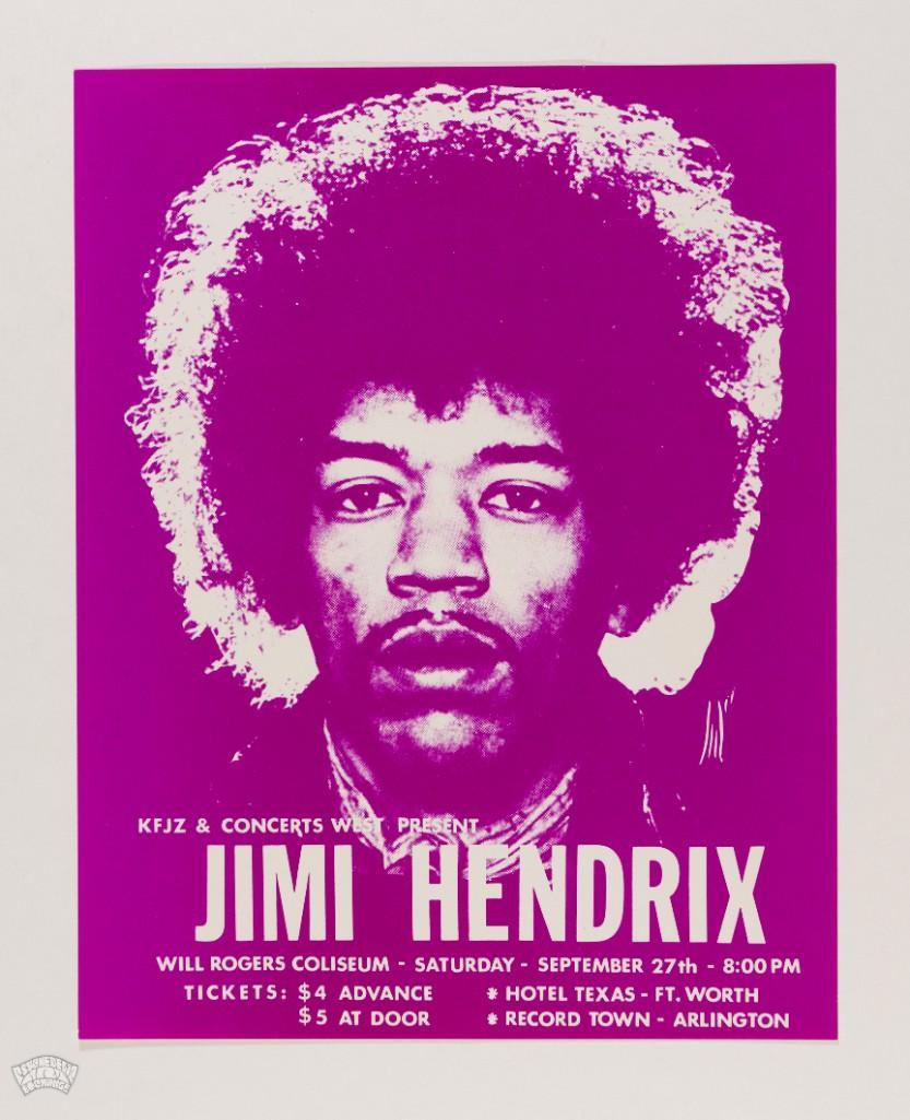 1969 Jimi Hendrix Will Rogers Coliseum Handbill (1 of 1)