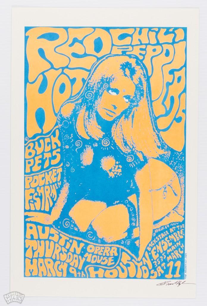1989 Red Hot Chili Peppers Houston Signed Poster (1 of 1)