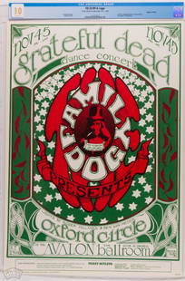 1966 FD-33 Grateful Dead Avalon RP4 Poster 10: This lovely fourth-printing poster should be available for far less than an Original First Printing!  The FD 33 is one of the most sought-after Grateful Dead posters in the Avalon Series. This strikin