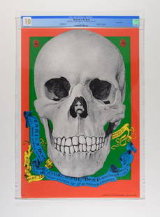 1967 FD-82 Grateful Dead Denver Poster 10: A high grade PERFECT 10 CGC masterpiece! The Grateful Dead played a pair of shows at the short-lived Family Dog Venue in Denver Colorado in 1967. This advertisement for said event is a real sleeper