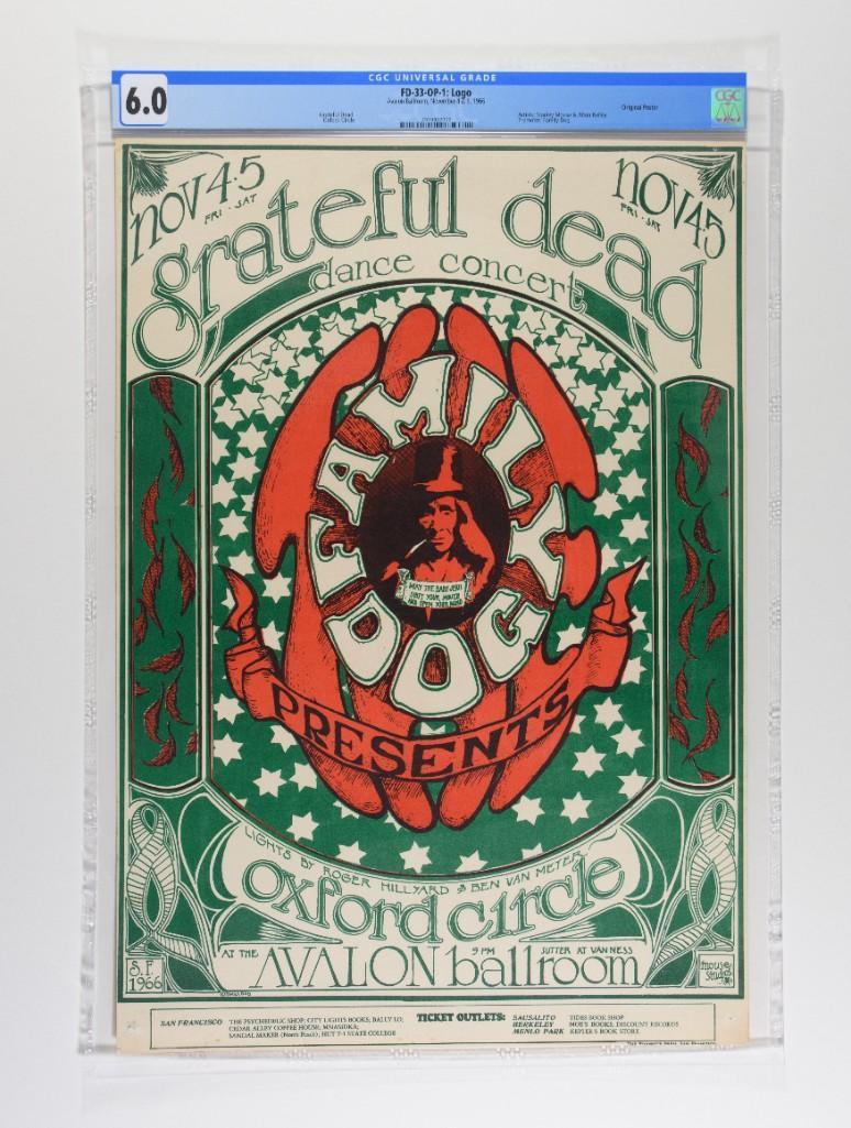 1966 FD-33 Grateful Dead Avalon Poster 6 (1 of 2)