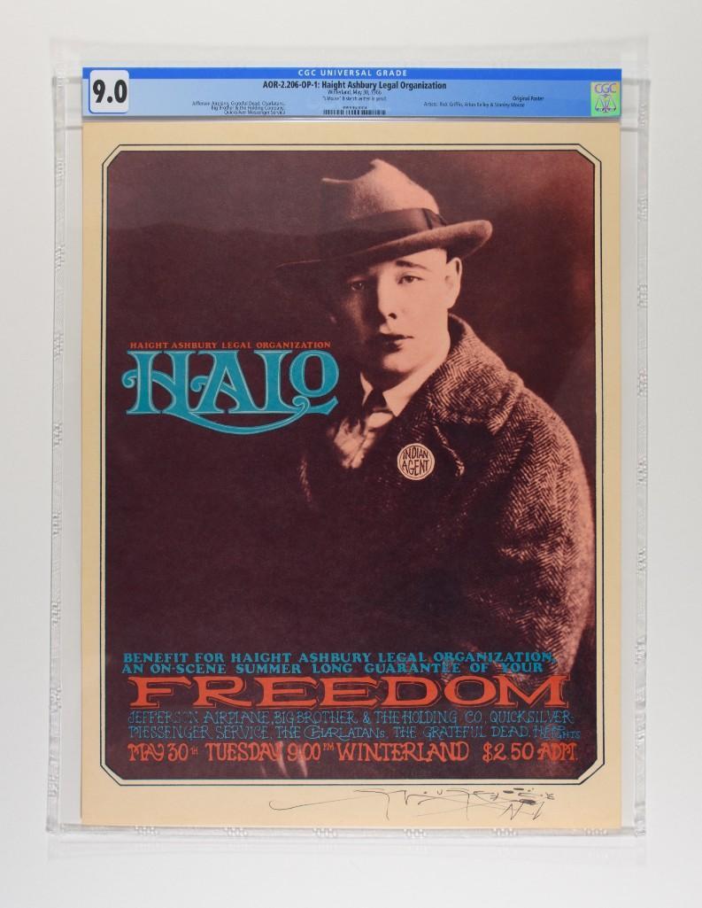 1966 AOR-2.206 Grateful Dead Winterland Signed Poster 9 (1 of 2)