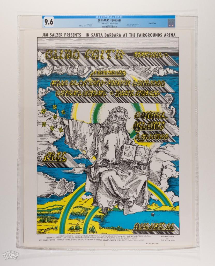 1969 AOR-3.42 Blind Faith Signed Poster 9.6 with Signed COA (1 of 3)