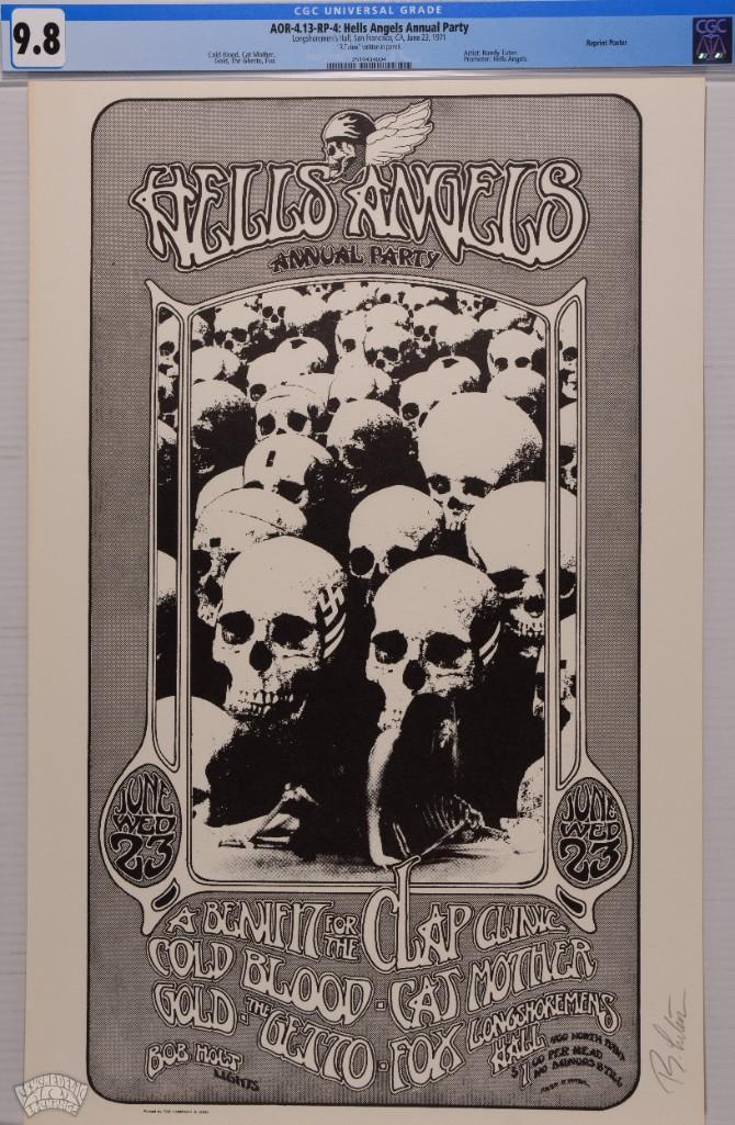 1971 AOR-4.13 Hells Angels Tuten Signed RP4 Poster 9.8 (1 of 1)