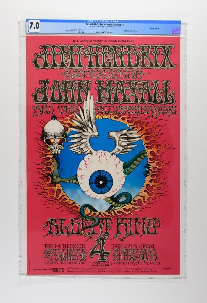 1968 BG-105 Jimi Hendrix Winterland RP2 Poster 7 (1 of 2)