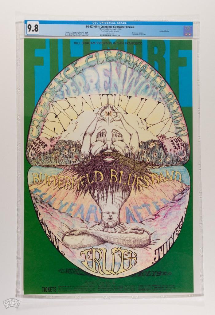 1968 BG-127 Creedence Fillmore Signed Poster 9.8 (1 of 2)