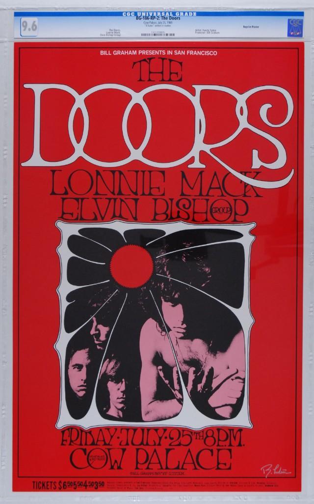 1969 BG-186 The Doors Cow Palace Signed RP2 Poster 9.6 (1 of 1)