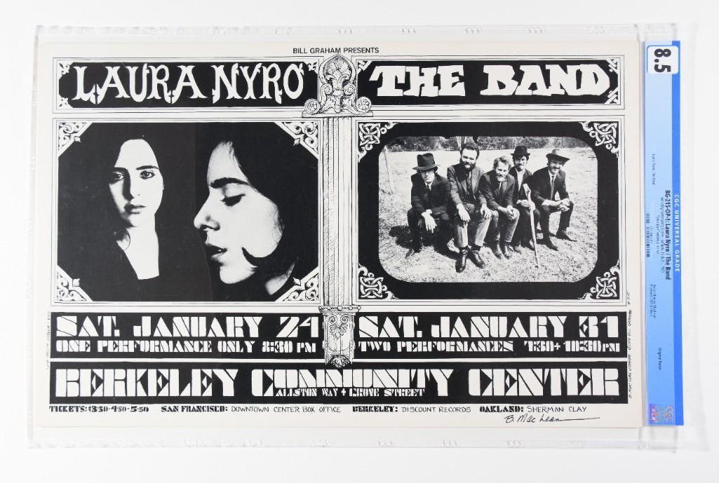 1970 BG-215 Band Laura Nyro Berkeley Signed Poster 8.5 (1 of 2)