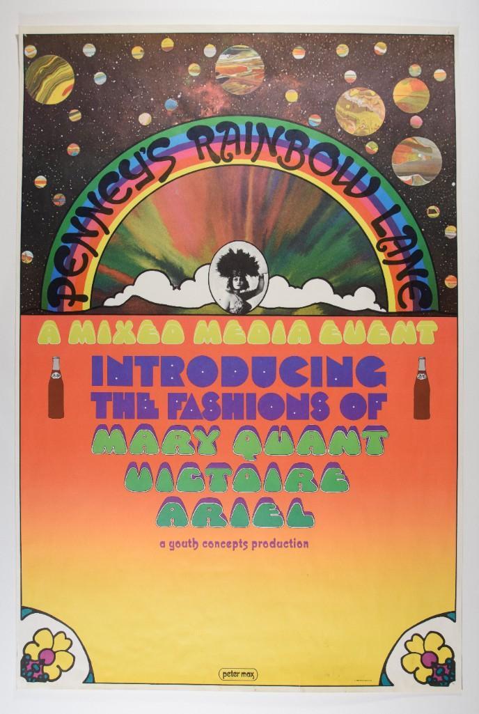 1967 Peter Max Penney's Rainbow Lane Poster (1 of 2)