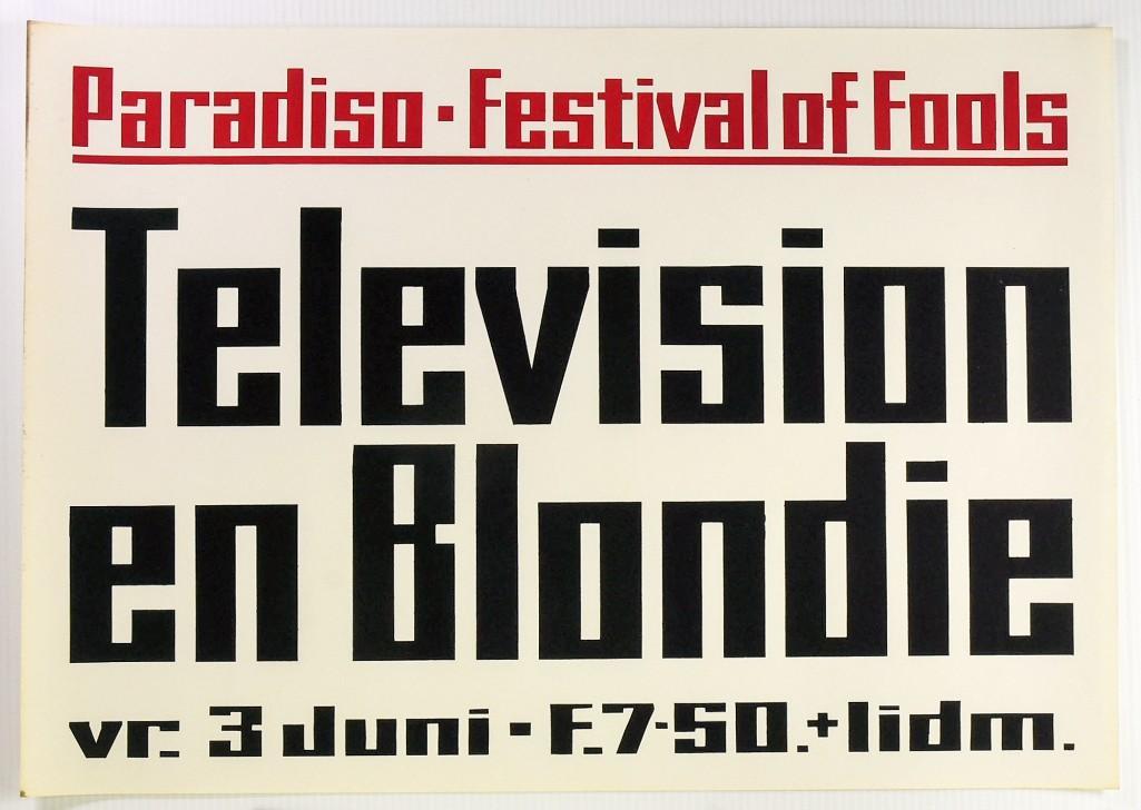 1977 Television Blondie The Paradiso Poster (1 of 2)