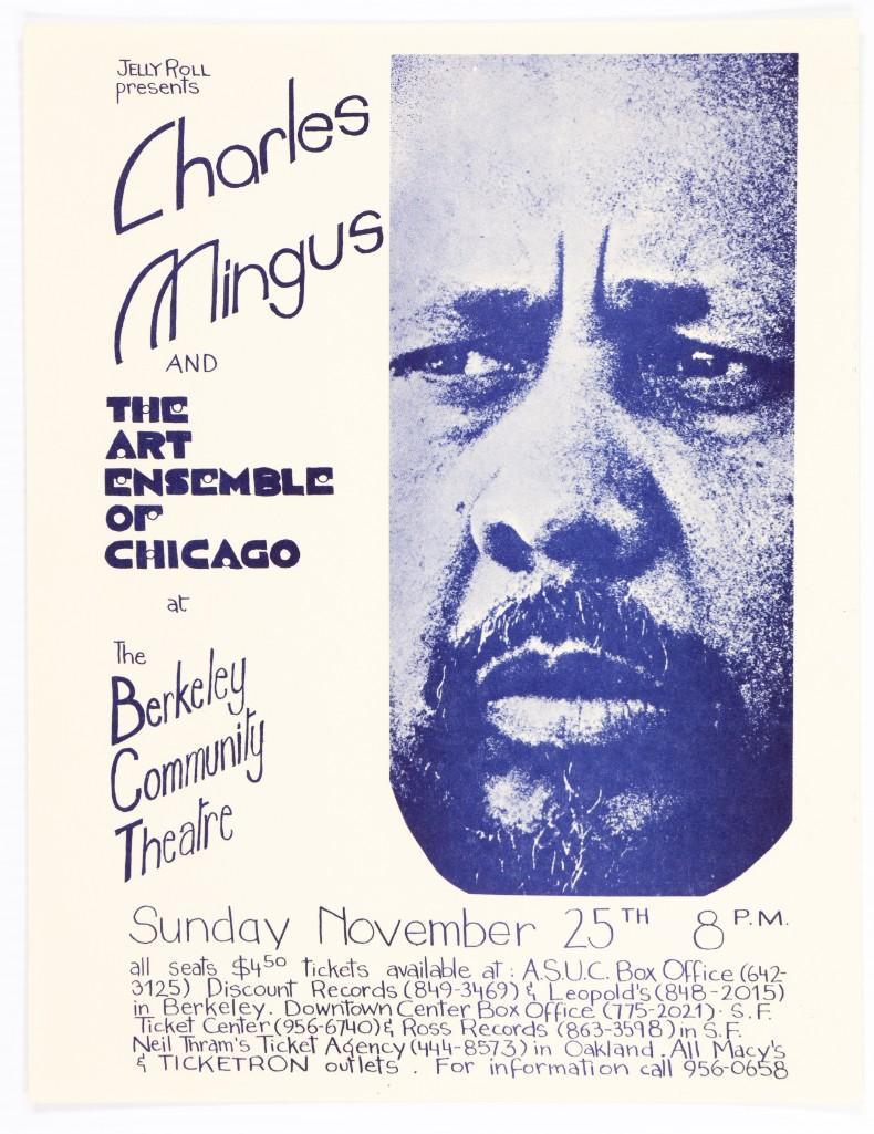 1973 Charles Mingus Berkeley Community Theatre Flyer (1 of 1)